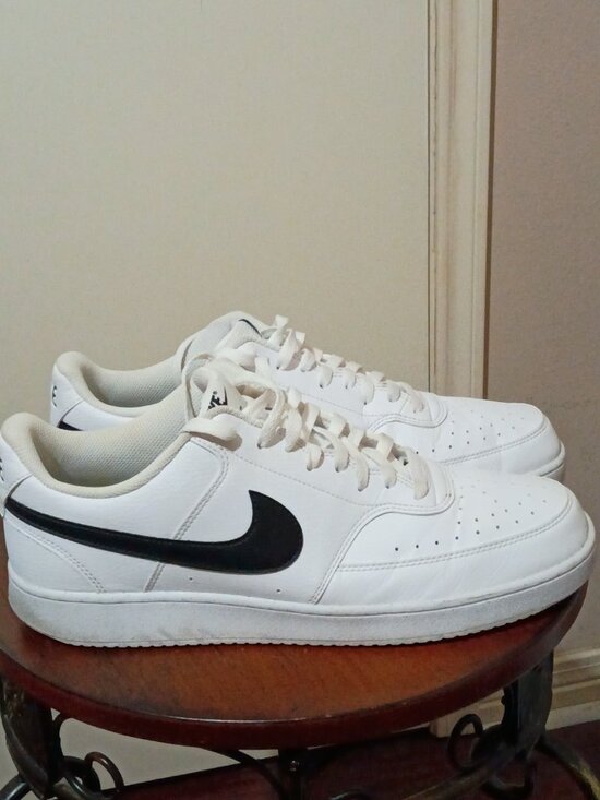 Nike Other - Nike Mens Shoes Court Vision Next Nature Low White Black Size 13 US DH2987-101